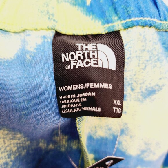 The North Face Running Shorts Women's Size XXL Regular Tie-Dye Blue/Yellow NEW - Picture 4 of 11